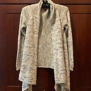 Small Roxy Women's Chunky Heathered Gray Layering Cardigan Cotton Blend